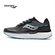 2023 Original Saucony Triumph Shock Absorption Sneakers Running Shoes Black/White/Blue Size 36-45