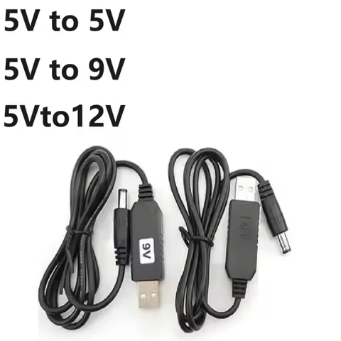 USB Power Boost Line USB Cable 5.5x2.1mm Plug DC 5V to DC 9V 12V Step UP Module USB Converter Adapte