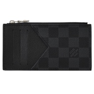 Louis Vuitton LV N64038 經典Damier黑灰棋盤格紋卡片零錢包
