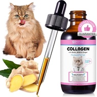 Collagen for Cats 2 fl.oz Liquid Collagen for Cats Skin and Coat Supplement for Cats Itch Relief for