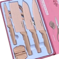 FF Stein Cookware Diamond Knive Set Pisau 6pcs - Pink