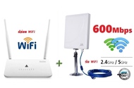Router+USB Wifi  2.4G+5G Dual Band 600Mbps รับสัญญาณ Wifi ระยะไกล แล้วปล่อย Wifi ต่อผ่าน router ให้อุปกรณืต่างๆ ใช้งาน