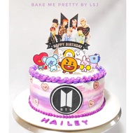 BTS theme Cake Topper set