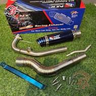 NLK EXHAUST PIPE OPEN Y15ZR (CARBON BLUE) 35MM / 38MM RACING EXHAUST