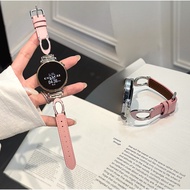 20mm 22mm Stylish Leather Strap For Samsung Galaxy Watch 7 6 5 40 44mm 4 6 Classic C-Shaped Metal Pe