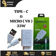 Infinix Fast Charging 33W MICRO TYPE C Charger Fast Charger Type C