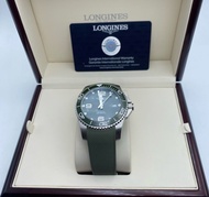 Fullset 浪琴 Longines HydroConquest 自動潛水錶 綠色 l37814069 41mm