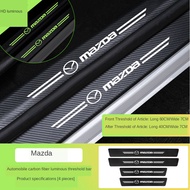 【Mazda Car Essentialst】Carbon Fiber Grain Threshold Bar Car Sticker Suitable for CX 8/CX 5CX 3/CX 30