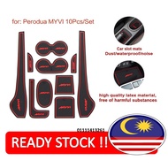 READY STOCK MYVI SLOT MAT /MYVI INTERIOT ACCESSORIES RED/BLACK
