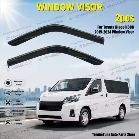 In Channel Premium Direct Fit Easy Installation Window Visor Wind Deflector For Toyota Hiace H300 20
