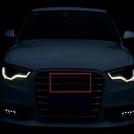 Silver Grille Badge Light 27.3cm 4Ring Logo Light For Audi A7 A6 A4 A5 A3 Q5 Q7 RS5 RS3 Audi Grille 