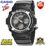 Original G-Shock AW590 Men Sport Watch Dual Time Display 200M Water Resistant Shockproof AW-590-1A