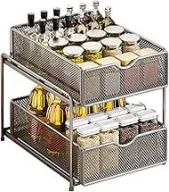 Removable Cabinet Organizer Under Sink Storage Drawer Removable Pantry Basket Holds Up to 15kg (33lb
