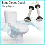 Baut Tutup Closet Duduk model TOTO / Mur Kloset / Engsel Toilet