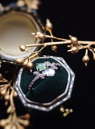 有福•有財|茅台白•冰陽綠葫蘆|緬甸A貨翡翠s925純銀戒指