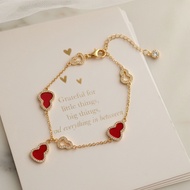 S925 Sterling Silver MF Gourd Series Bracelet|Carnelian/White Shell Optional Lucky Meaning Classy Ve