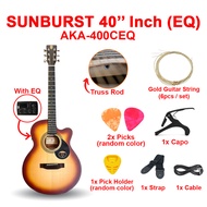 AK Guitar AK-120EQ | AK-420CEQ | AKA-400CEQ Acoustic Guitar + Accessories Set Gitar Akustik Set Ori