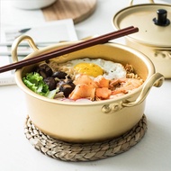 [Free Shipping] Hot Sale/Korean Kimchi Instant Ramen Ramyun Noodle Hot Pot Multi Sizes Chiwanji Instant Noodle Pot Milk Pot Soup Pot Household Korean Lamian Noodles Pot Instant Noodles Porridge Small Pot Yellow Aluminum