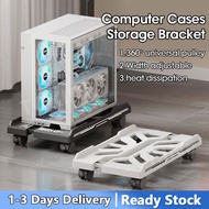 CPU Stand with 4 Lockable Wheels Fits Tower/Desktop CPU Holder for Office/Home Use Tower Stand