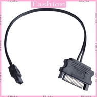 NAV Power 15-Pin Male to 6-Pin Optical Drive Power Adapter Cable 22AWG OD1 6mm