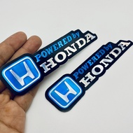 สติกเกอร์ Honda Logo โลโก้ สีฟ้า รถยนต์ ฮอนด้า สติ๊กเกอร์ 2ชิ้น 3D ปั๊มนูน แต่งรถซิ่ง ติดรถ ติดกระจก