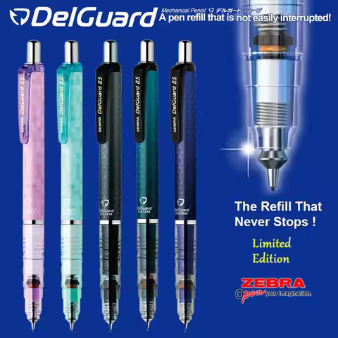 1PCS Zebra Ma85 DelGuard Mechanical Pencil 0.5mm 0.3mm 0.7mm Unbreakable Multi Colored Pencils With 