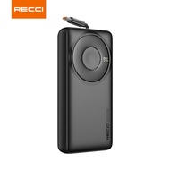 [CCC Power Bank] Recci 20000mAh Power Bank PD 65W Retractable USB C Cable with 3C Certified Approved