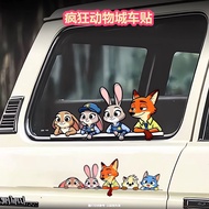 Crazy Animal City Cartoon Car Sticker Window Decoration Sticker Cute Animal Pattern Car Sticker