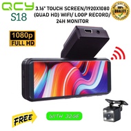 ORIGINAL QCY S18 3.16 Inches HD 1080P+720 WIFI Compact Dashcam