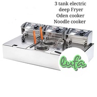 ELECTRIC 3 TANK DEEP FRYER ODEN COOKER NOODLE COOKER COMERCIAL COOKER Kanto cooker food truck