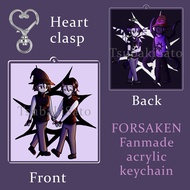 FORSAKEN Roblox Fanmade acrylic keychain - Azure and Two time