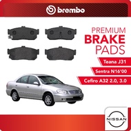 BREMBO Rear Pads (L+R) - Nissan Sentra N16'00, Cefiro A32 2.0,3.0, Teana J31