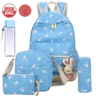 FREE DRINK BOTTLE 3IN1 GIRLS' BACKPACK - GIRLS' KINDERGARTEN BACKPACK - ELEMENTARY SCHOOL GIRLS' BAC
