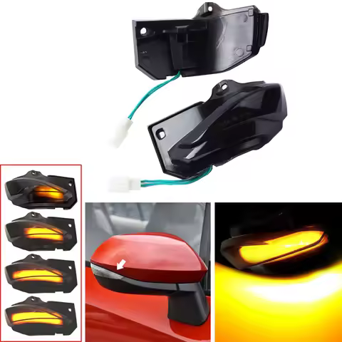 2PCS Dymanic LED Side Mirror Turn Signal Lights For Toyota Corolla Sienta XP170 Yaris Corolla Hatchb