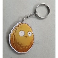 plants vs zombie plants&zombie keychain 2d wallnut