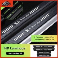 4 Pcs Car Door Protector Stickers Glow In The Dark Stickers 3D Door Sill Panel Protector Door Floor 