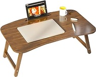 Laptop Bed Desk Table Tray Stand with Card Slot/Cup Holder/for Bed/Sofa/Couch/Study/Reading/Writing On Low Sitting Floor Large Portable Foldable Lap Desk Bed Trays for Eating and laptops(Size:L77cm)