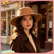LK Wide Brim Fedora for Women Outdoor Sun Protection Women’s Wide Brim Wool Blend Fedora Hat – Retro