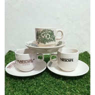 Vintage Nescafe Kopitiam Nescafe Classic Nescafe Ceramic Cup and Saucer Collection