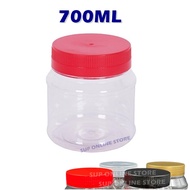 MERAH 700ml New year Cookie Jar/Red Empty Balang/Plastic Balang Kuih Pet container/ Balang Biskut -Red Buttonscarves