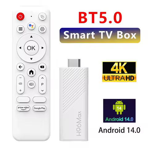 New Android 14.0 H96Max H313 BT5.0 Mini TV Stick Allwinner Quad Core 4K HDR Wifi6 Wifi 2.4G Game Med