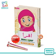 Iqro Ngaji Anak Karakter 1 Sampai 6 Custom Nama dan Foto Sendiri Isi Iqro Warna Warni Milenial