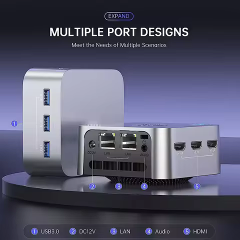 Brand new T8 Plus Intel Celeron N150 16G LPDDR5 1TB SSD Windows 11 WIFI5 BT4.2 Type-A*3 Dual LAN 100