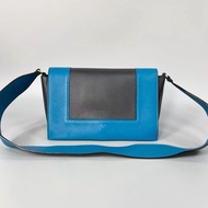 Celine賽琳 全皮拼色Frame豆腐包 單肩包