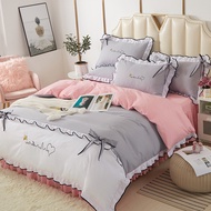 WEDDING BEDSHEET CADAR PENGANTIN KAHWIN MINIMALIST BED SHEET PASTEL COLOR