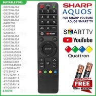 SHARP AQUOS SMART TV ANDROID YOUTUBE NETFLIX REMOTE CONTROL GB326WJSA GB238WJSA GB289WJSA GB105WJSA 