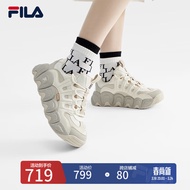 FILA 斐乐可颂鞋复古运动鞋女冬休闲鞋老爹鞋 豆腐白/燕麦色-TO 38