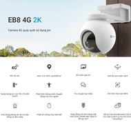 Outdoor Camera Solar Battery Using 4G Sim EB8 EVZIZ 360 Degree Rotation, Night Color