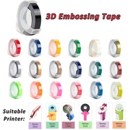 Compatible Dymo Embossing Tape 3D Effect / Motex E101 Refill Label Tape 9mm x 3m for  Dymo Organizer