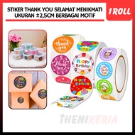2.5cm Enjoy Happy Birthday Thank You Stickers Food Box Envelope Bag Thank You Happy Birthday Various